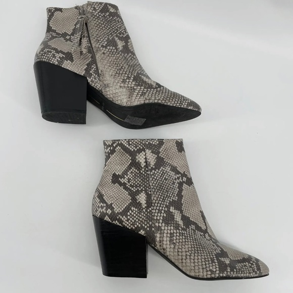 Dolce Vita Snakeskin Cotlyn Ankle Booties 8.5 - Picture 5 of 6